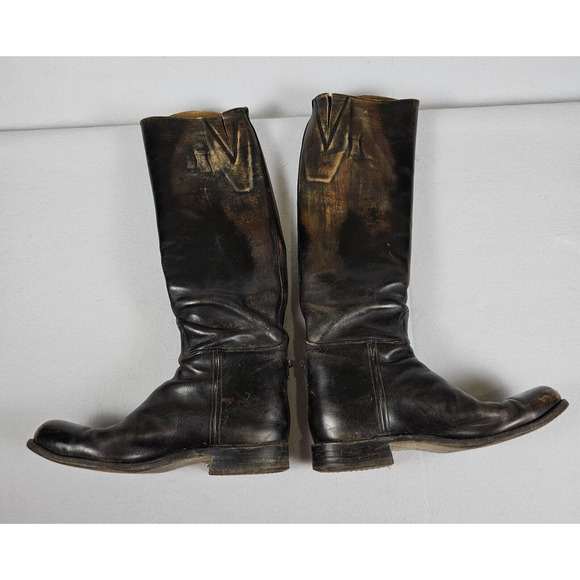 Vtg DEHNER Womens 10 Stock Dress Equestrian Riding Show Boot Leather Tall NARROW - Picture 11 of 16